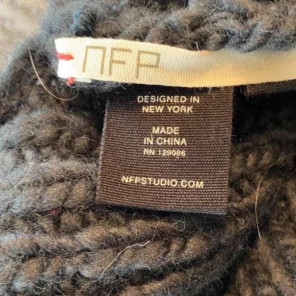 NFP Navy Blue Knit Turtleneck Sweater - Picture 4 of 16